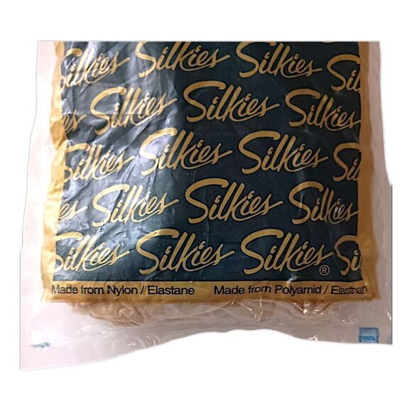 Silkies Control Top Pantyhose Large White Vintage Made In USA Stockings Tights - Picture 2 of 15